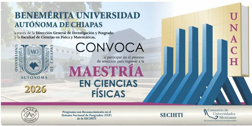 Convocatoria en Maestría en Ciencias Físicas 2026