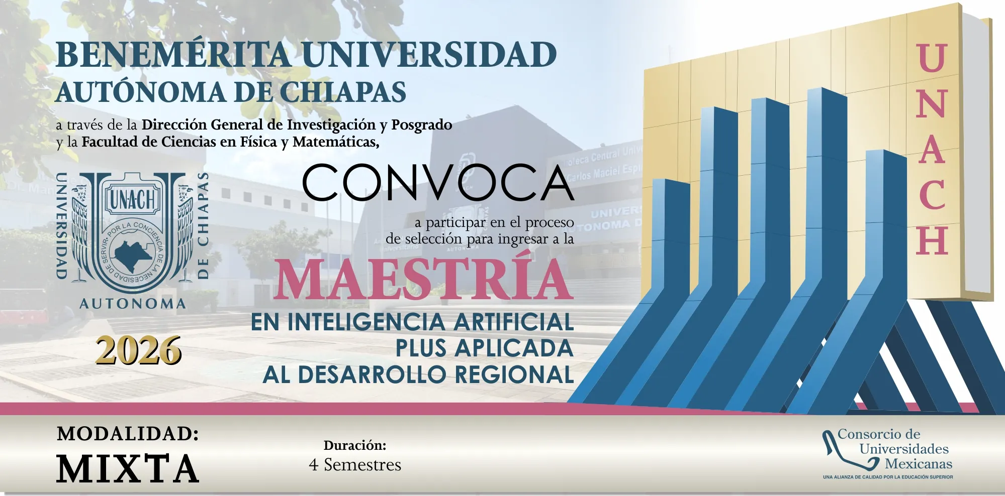 Convocatoria Maestría en Inteligencia Artificial Plus Aplicada al Desarrollo Regional Modalidad Mixta